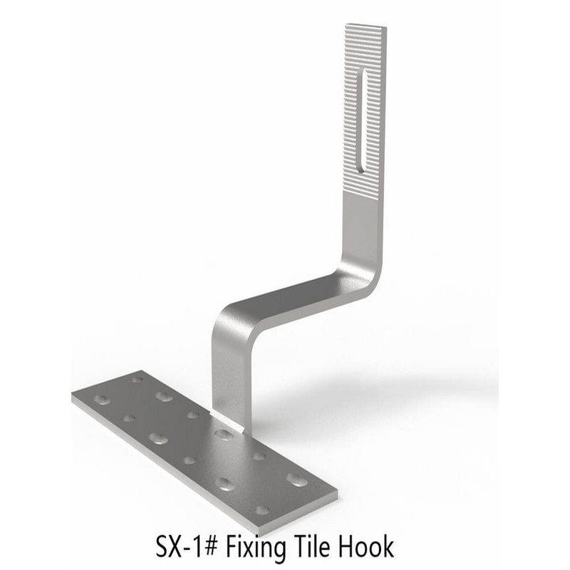 OEM 맞춤형 스테인레스 스틸 태양 전지 패널 장착 시스템을 위한 조정 가능한 평면 타일 지붕 태양 후크